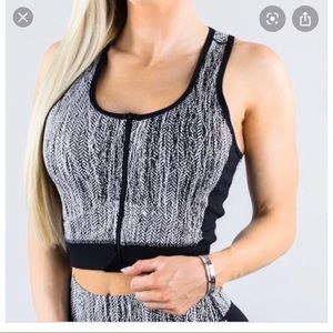 BuffBunny Mineral Zip Up Crop Top Sports Bra